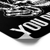 平和のサインのスケルトンMotivに値する日を持っている ポスター (角)