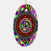 平和のサインの渦巻き セラミックオーナメント (右)