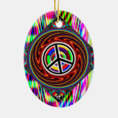平和のサインの渦巻き セラミックオーナメント (裏面)