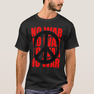 平和のサイン戦争の声明なしアンチ戦争の平和シンボル Tシャツ