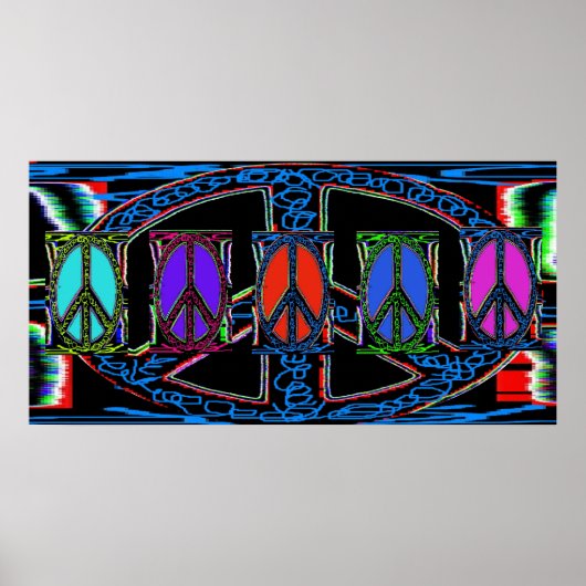 平和のサイン窓を押し付ける ポスター (正面)