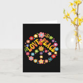 平和のサイン ラブ 60年代 70年代 グルービー ヒッピー 衣装 ホール カード (黄色い花)