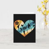 平和のサイン ラブ 60年代 70年代 グルーヴィー ヒッピーのコスチューム ホール カード (黄色い花)