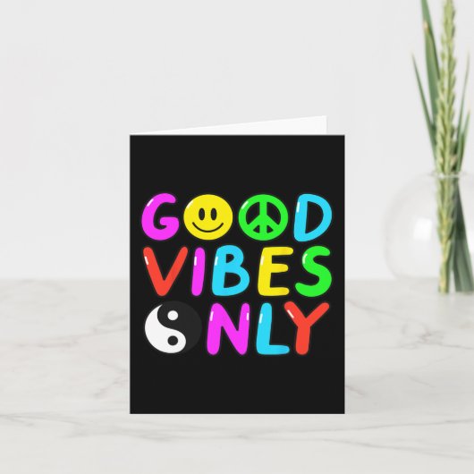 平和のサイン ラブ 60年代 70年代 グルーヴィー ヒッピーのコスチューム ホール カード (正面)