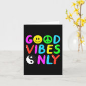 平和のサイン ラブ 60年代 70年代 グルーヴィー ヒッピーのコスチューム ホール カード (黄色い花)