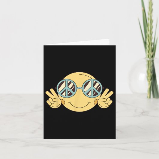 平和のサイン ラブ 60年代 70年代 グルーヴィー ヒッピー コスチューム ホール カード (正面)