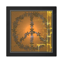 平和のサイン、芸術 メタルプリント