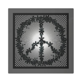 平和のサイン、芸術 メタルプリント