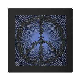 平和のサイン、芸術 メタルプリント