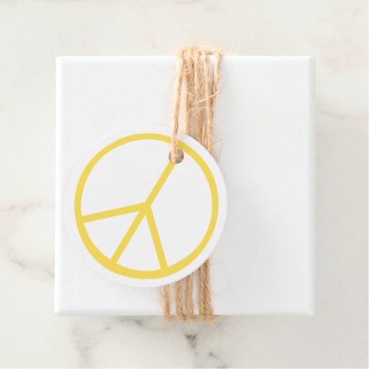 平和のサイン 黄色 グルービー カラフル ファン フェイバータグ (インサイチュ)