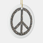 平和のシンボル – シルバーと金ゴールド セラミックオーナメント (右)