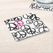 平和のシンボル スクエアペーパーコースター (アングル)