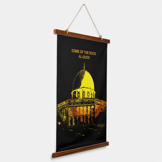 平和のシンボル:ドーム・オブ・ザ・ロック 吊り下げ型タペストリー (傾斜あり)