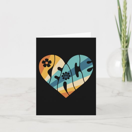 平和のシンボル ラブ 60年代 70年代 グルービー ヒッピー 衣装 ホール カード (正面)