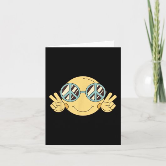 平和のシンボル ラブ 60年代 70年代 グルーヴィー ヒッピーのコスチューム ホール カード (正面)