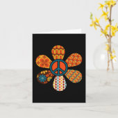 平和のシンボル ラブ 60年代 70年代 グルーヴィー ヒッピーのコスチューム ホール カード (黄色い花)