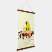 平和のシンボル – ロックトラベルのドーム 吊り下げ型タペストリー (傾斜あり)