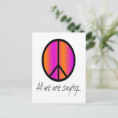 平和のシンボル「私たちは全てのことわざ」 ポストカード (スタンド正面)