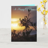 平和のメッセージ カード (黄色い花)