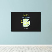 平和のモザイク鳩バルミツワーサインインボード キャンバスプリント (インサイチュ (ウッドフロア))