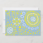 平和のモザイク鳩 バット・ミッツヴァー招待状 招待状 (裏面)