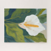 平和のユリの花の絵 ジグソーパズル (横)