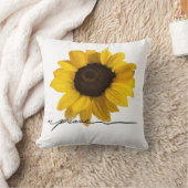 平和のリアルな黄色のひまわり絵画の花 クッション (ブランケット)