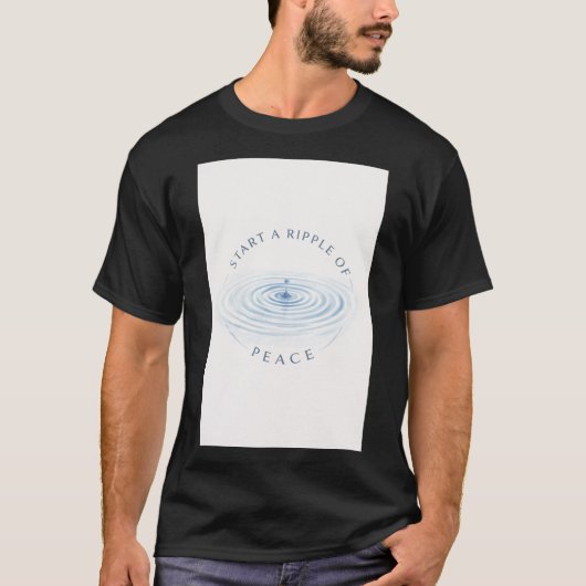 平和のリップルエフェクト Tシャツ (正面)