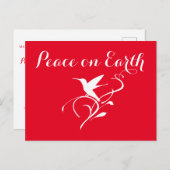 『平和の世界のクリスマスハミングバード・レミニマルッド』 シーズンポストカード (正面/裏面)