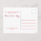 『平和の世界のクリスマスハミングバード・レミニマルッド』 シーズンポストカード (裏面)