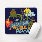 平和の世界を想像して下さい マウスパッド (マウス)