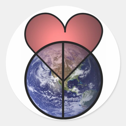 平和の世界を愛する ラウンドシール (正面)