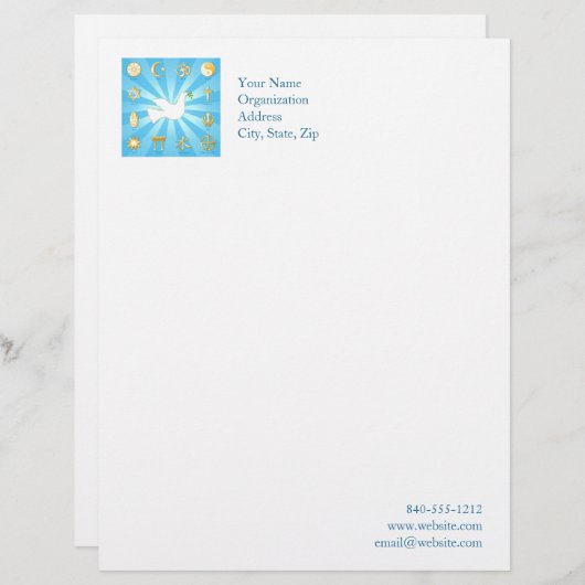 平和の世界 レターヘッド (正面/裏面)