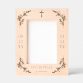 平和の中で十字架と緑の残りの部分 レーザー彫刻フレーム (正面)