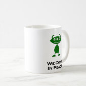 平和の中で来の三眼緑 コーヒーマグカップ (正面右)