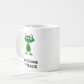 平和の中で来の三眼緑 コーヒーマグカップ (正面左)