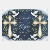 平和の主と鳩に喜ぶ ラッピングペーパーシート (正面2)