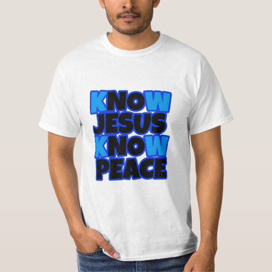 平和の人のシャツを知っているイエス Tシャツ (正面)
