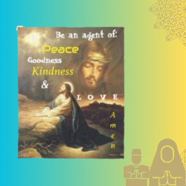 平和の代理人になるキリストのイメージキャラクター フリースブランケット