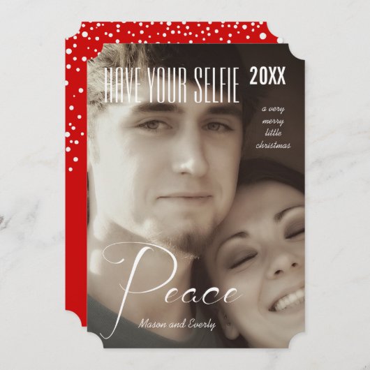 平和の休日はあなたの自撮りと非常メリーに シーズンカード (正面/裏面)