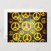 平和の兆しとハート ポストカード (正面/裏面)