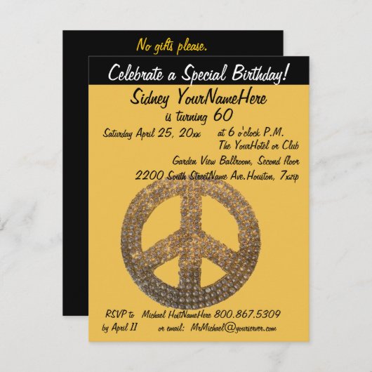 平和の兆候 招待状 (正面/裏面)