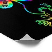 平和の勇気ラブホープフロッグヒッピー ポスター (角)