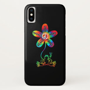 平和の勇気ラブホープフロッグヒッピー iPhone X ケース