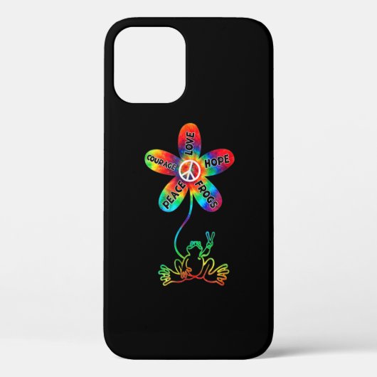 平和の勇気ラブホープフロッグヒッピー Case-Mate iPhoneケース (裏面)