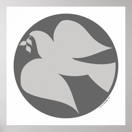 平和の印の鳩 ポスター (正面)