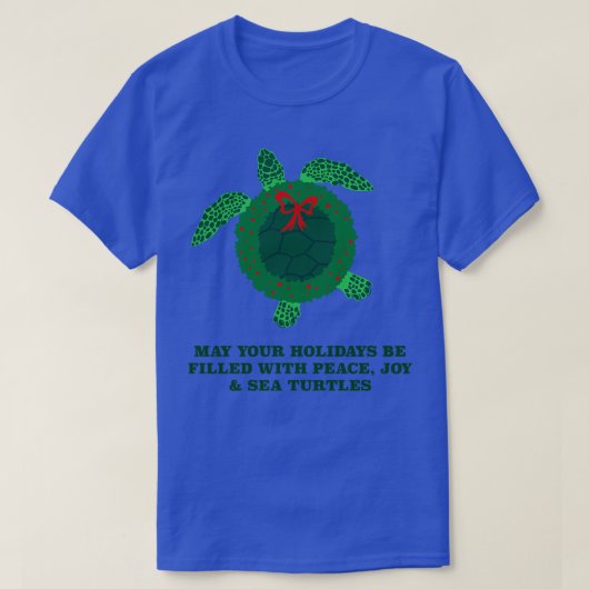 平和の喜びとウミガメ Tシャツ (デザイン正面)