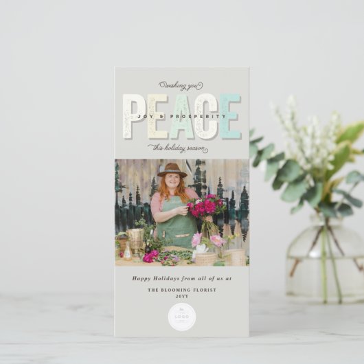 平和の喜びと繁栄のタイポグラフィ写真事業 シーズンカード (スタンド正面)