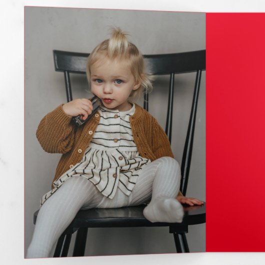 平和の喜びを愛する |写真の追加 三つ折りクリスマスカード (内部最初)