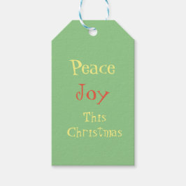 平和の喜びクリスマス ギフトタグ